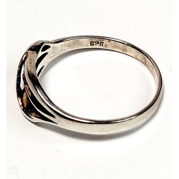 925K Sterling Silver Modernist Asymmetrical Weave Ring Sz 11.75 VGC - Picture 7 of 13